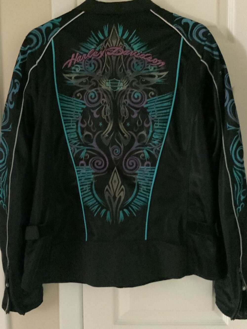 HARLEY DAVIDSON WOMEN'S MOTORCYCLE JACKET - POLYESTER - SIZE XL - Picture 2 of 12